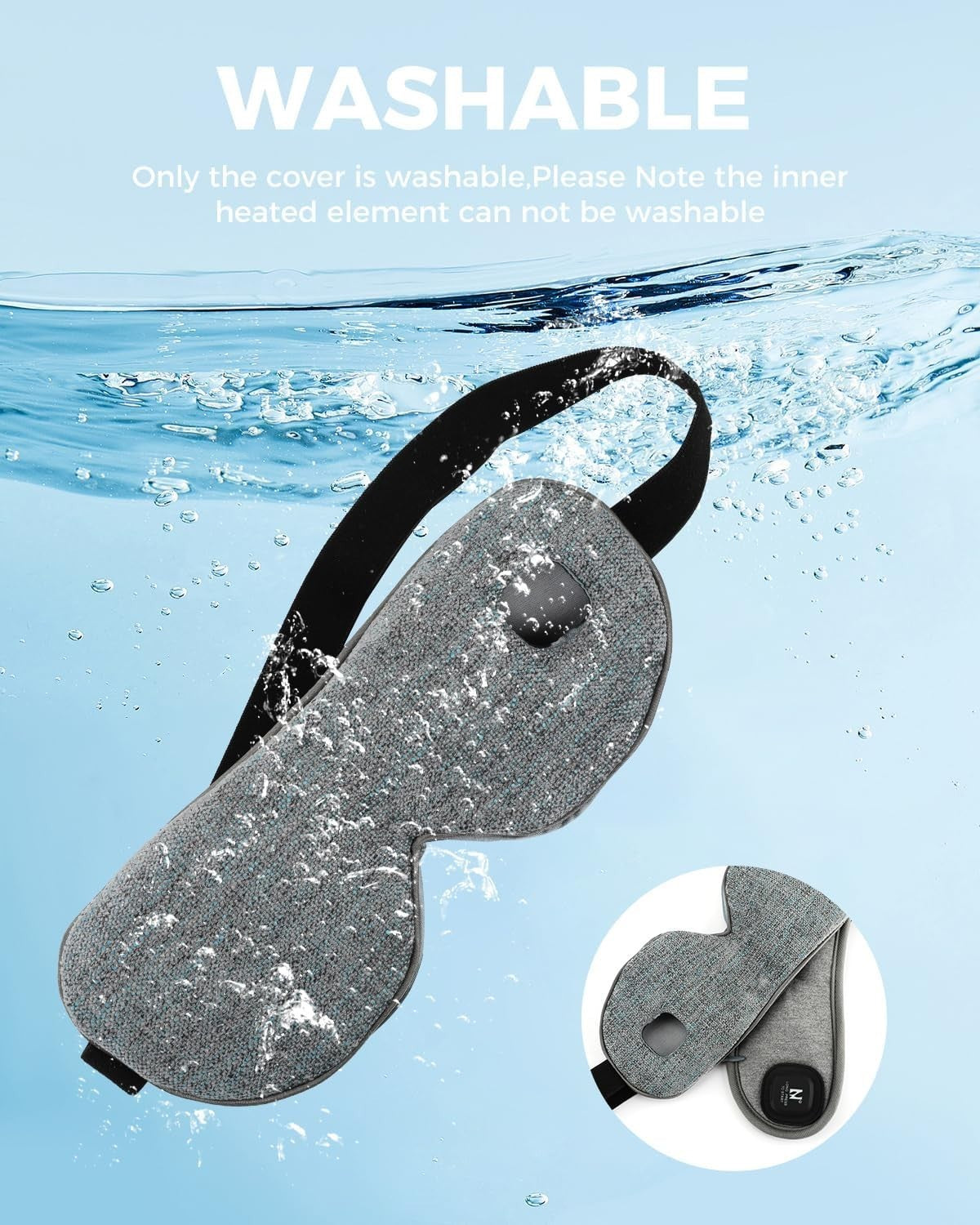 Cordless Heated Eye Mask Moist Heat Dry Eye Relief Compress