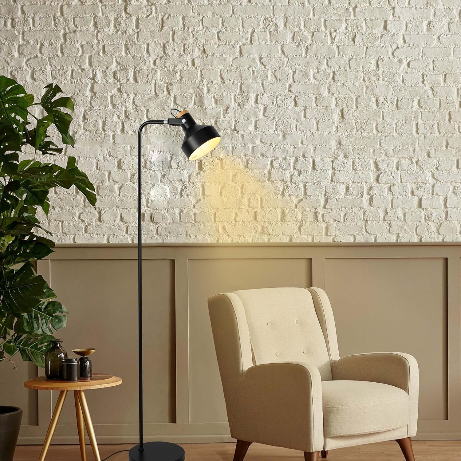 Minimalist Adjustable Floor Lamp E27 Rotatable Shade Modern Reading Light