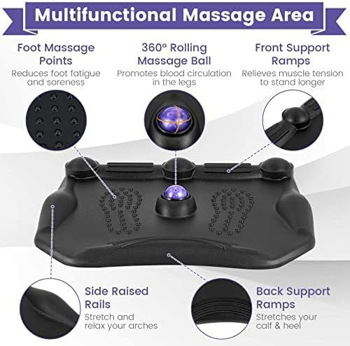 Anti Fatigue Standing Desk Mat With Massage Ball Ergonomic Foot Pad