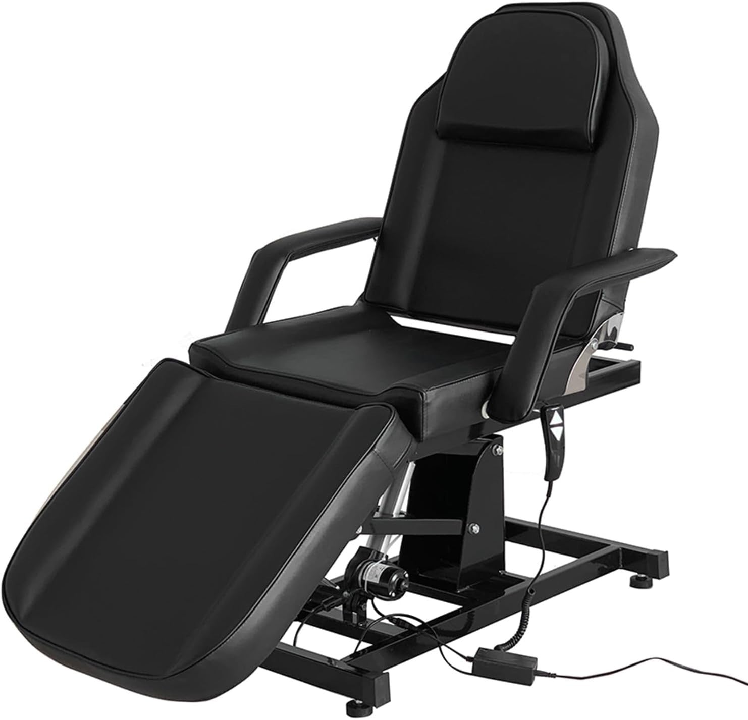 Electric Massage Table Adjustable 3-Section Beauty Spa Tattoo Bed w/ Headrest