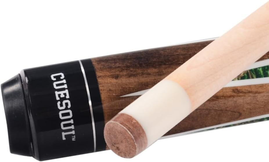 58” Maple Pool Cue 13mm Tip Irish Linen Grip 1/2 Joint 19oz