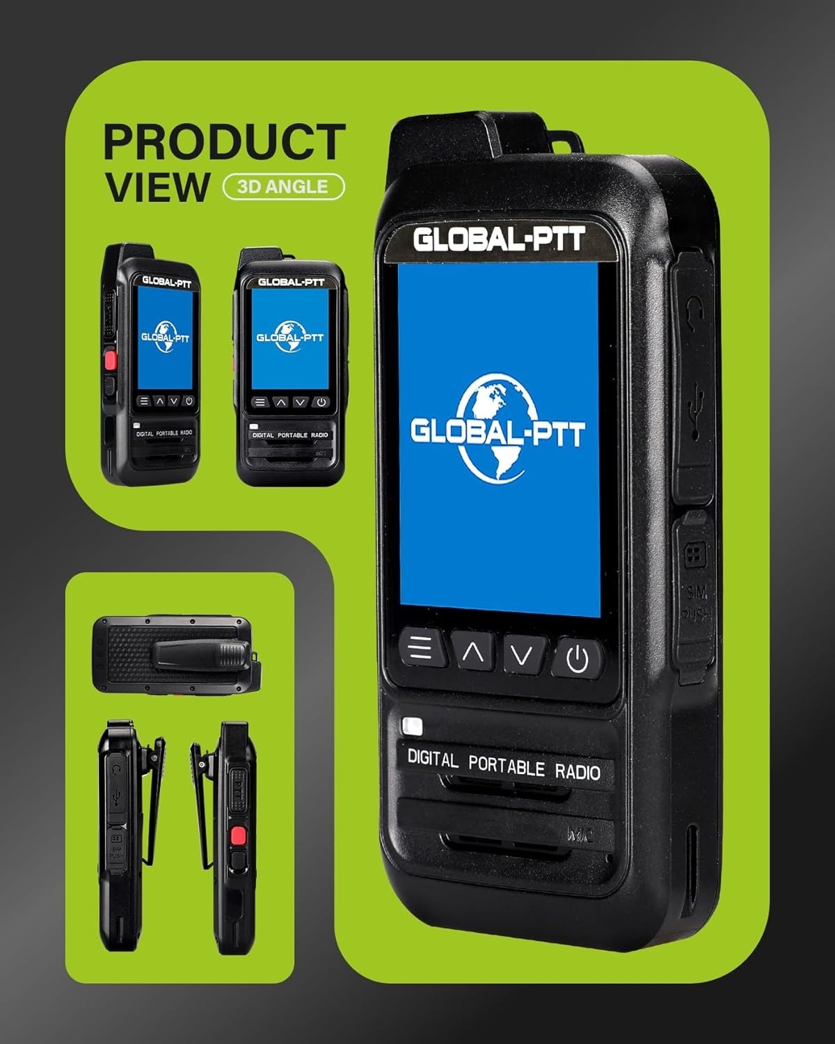 4G PTT Walkie Talkies IP67 Waterproof Unlimited Range 2 Pack