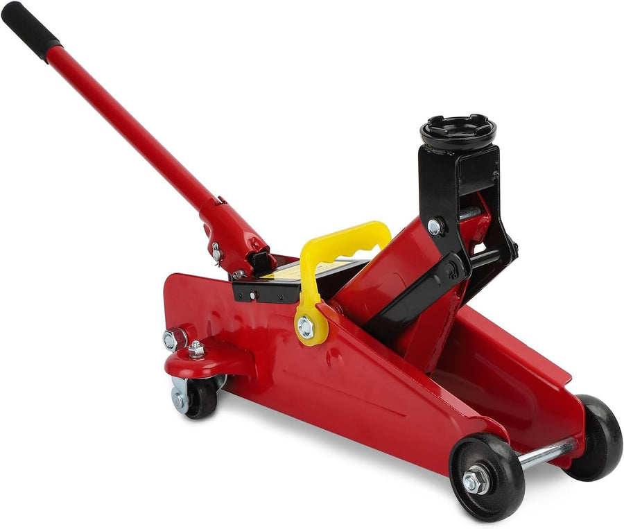 2 Ton Hydraulic Trolley Jack 135–320mm Low Profile Car Lift w/ Case Red