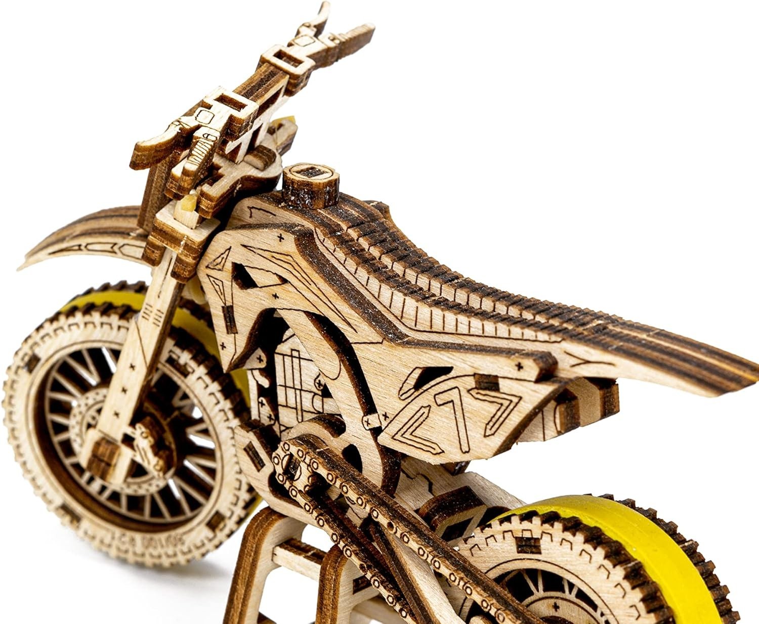 3D Wooden Motorbike Puzzle Kit 1:15 Model Gift for Adults & Teens