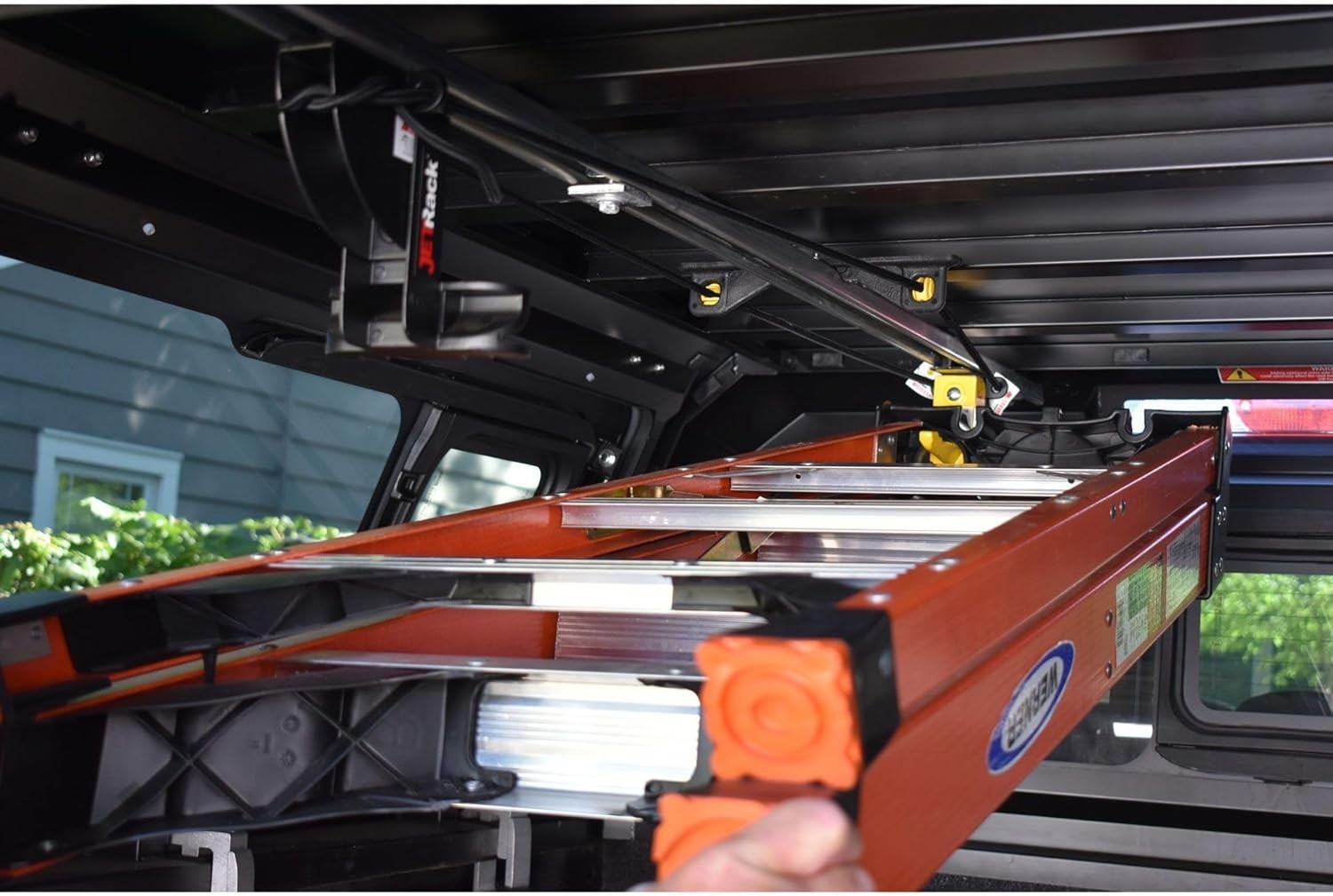 Van Interior Ladder Storage Rack Aluminium 18kg Load 25x15x10cm