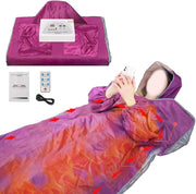 Home Infrared Sauna Blanket 180×80cm – Portable Full-Body Steam Spa Purple