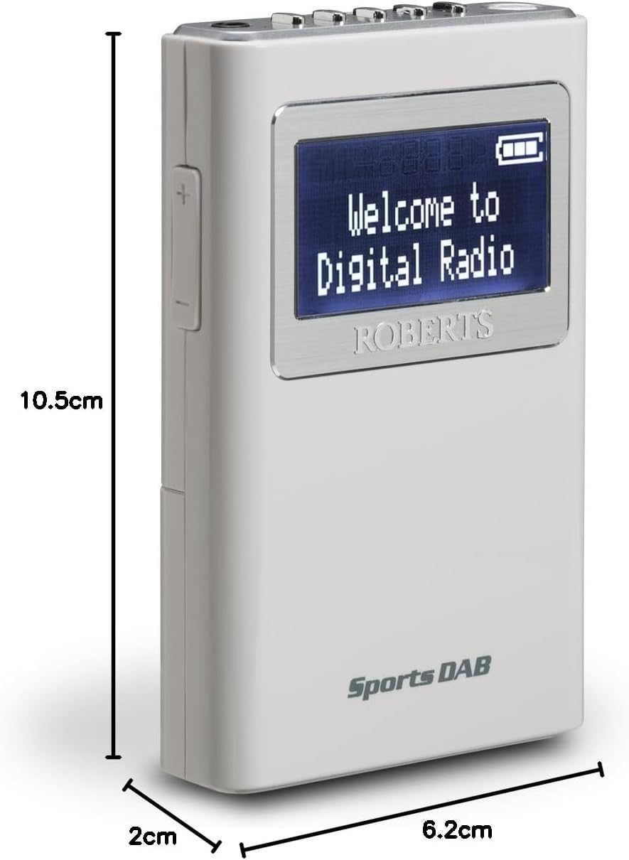 Portable DAB/DAB+/FM Pocket Radio with 10 Presets & Headphones