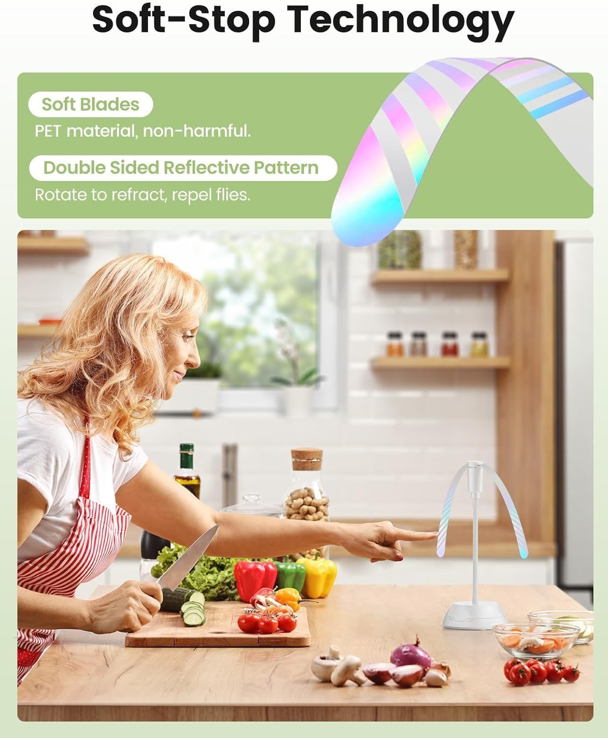 4-Pack Table Food Fan – Battery Powered Silent Gooseneck Fly Repellent for BBQ