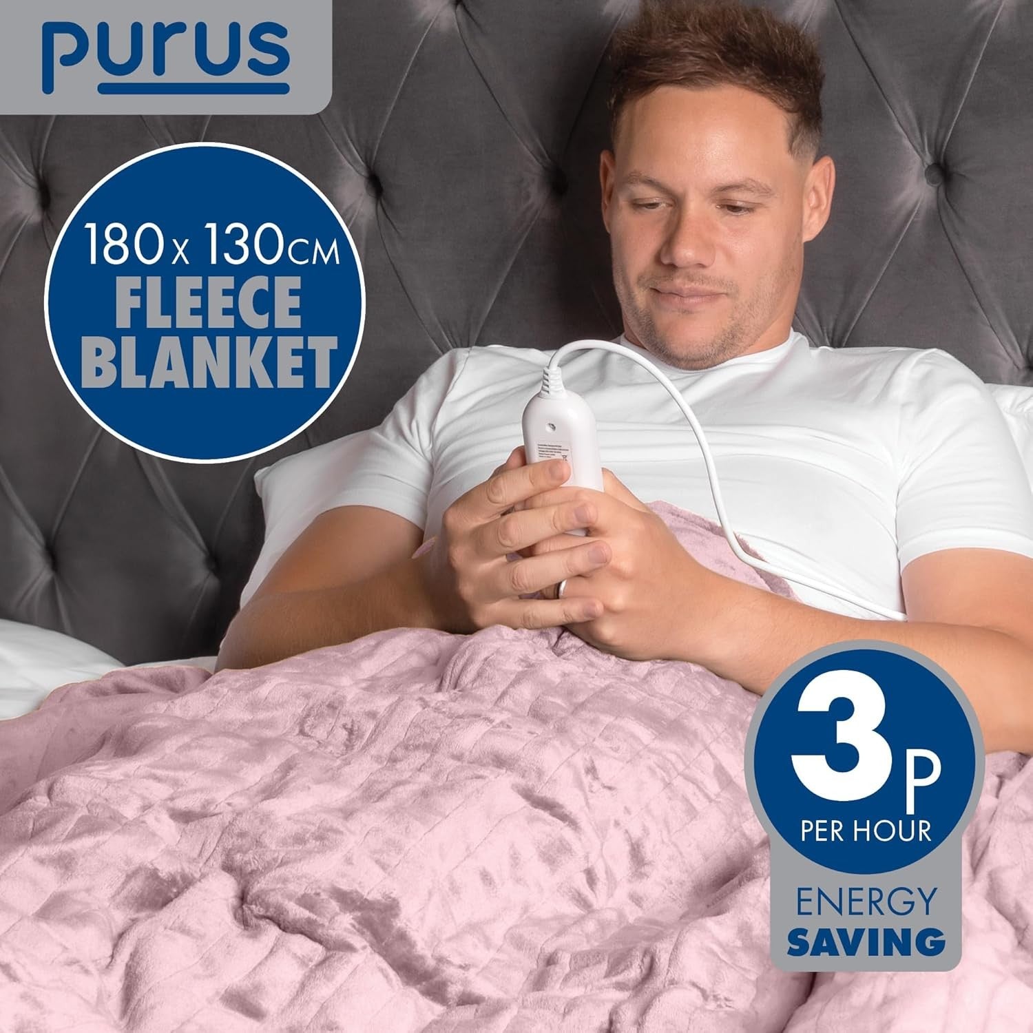 Electric Heated Throw Blanket XL 9 Heat Settings Timer Washable