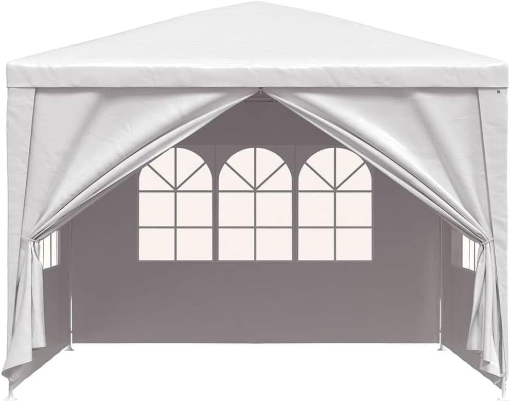 3x3m White Party Tent Gazebo Waterproof Marquee with Sides Garden
