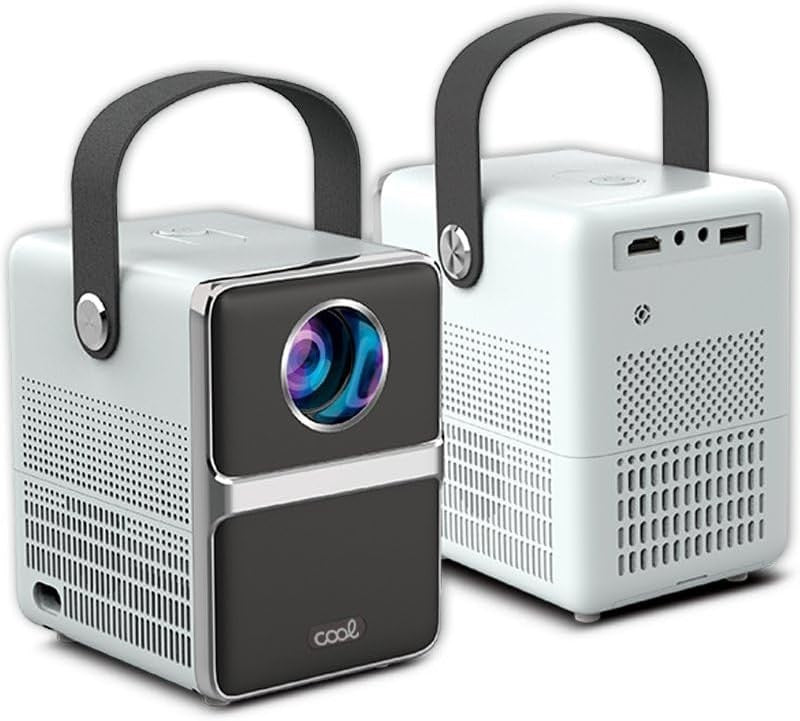 Compact Projector 2500 Lumens Portable WiFi HDMI USB Built-In Speaker
