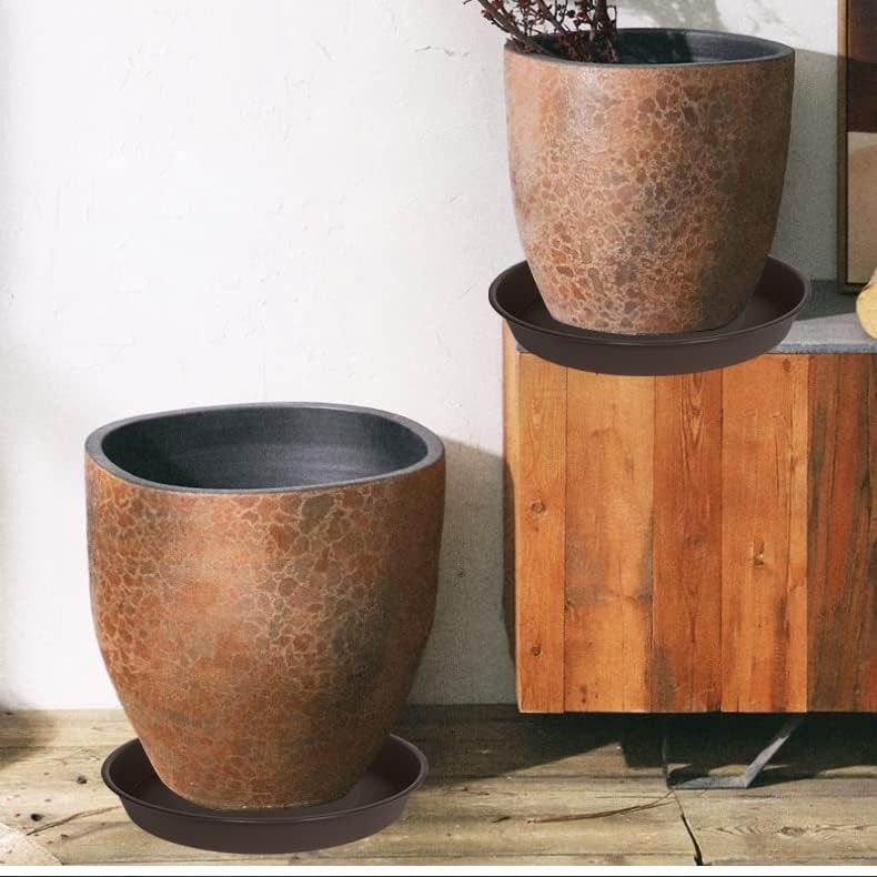 2 Pack Large Bird Bath Tray 19" Garden Feeder Bowls Durable Plant Saucers