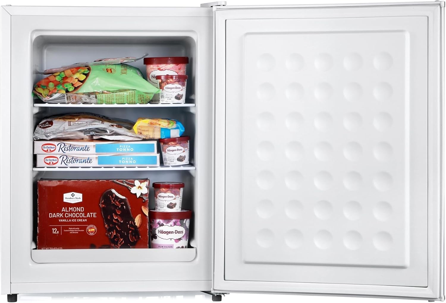Mini Freezer 30L Compact Table Top 4-Star Adjustable Thermostat White