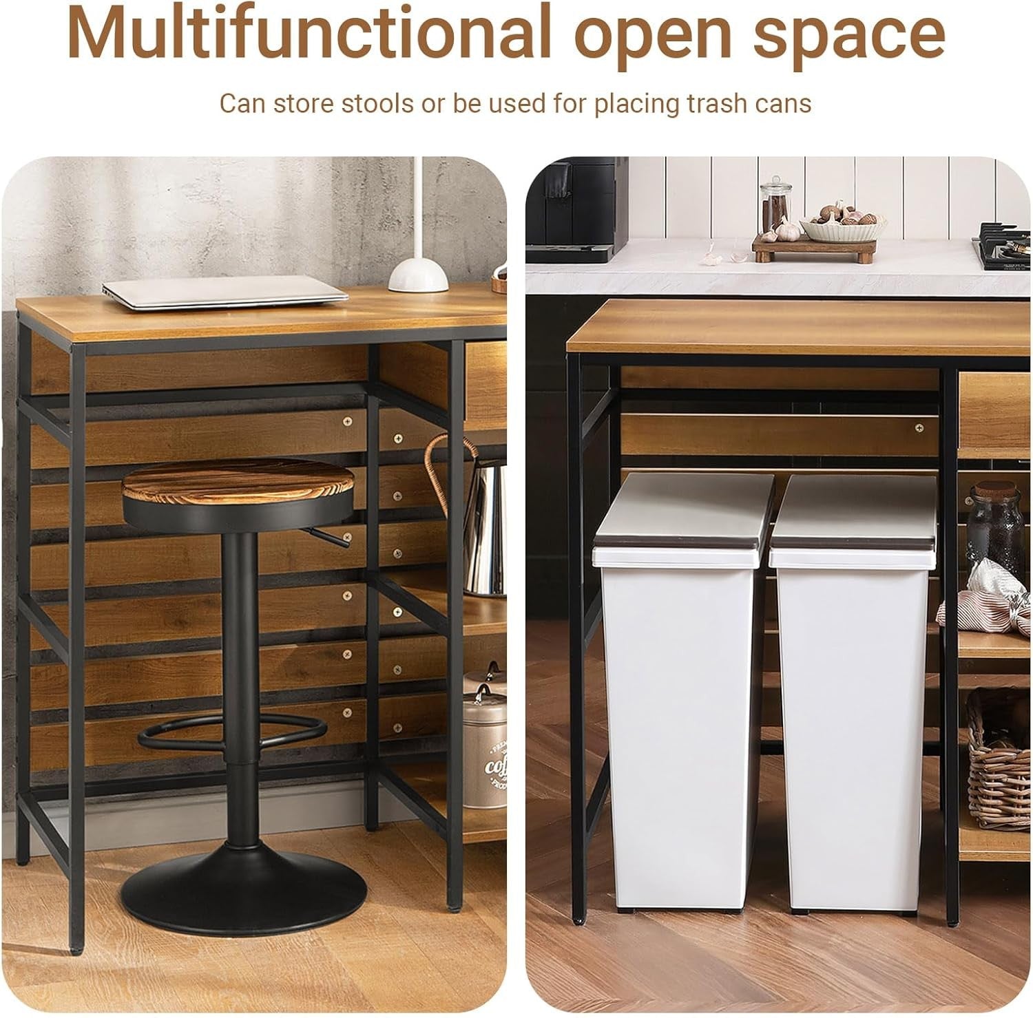 Kitchen Island Trolley on Wheels Worktop Storage Cart Drawer Shelves