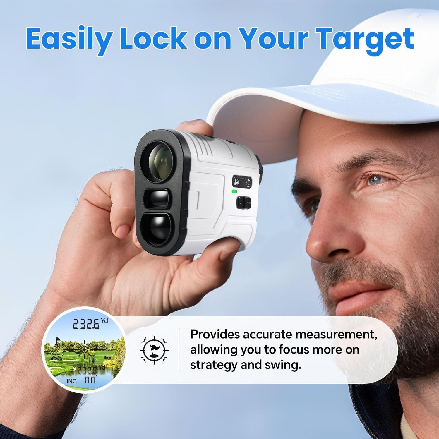 Golf Range Finder 1200 Yards Slope Flag Vibration Rechargeable