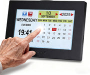 Large Dementia Alarm Clock 8” Touch Screen Talking Day Date Display