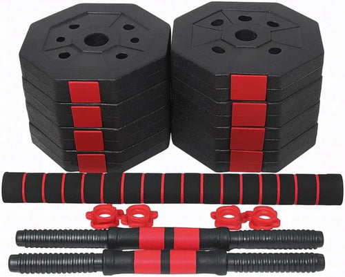 50kg Adjustable Octagonal Dumbbell Barbell Set Anti Roll Home Gym Weights