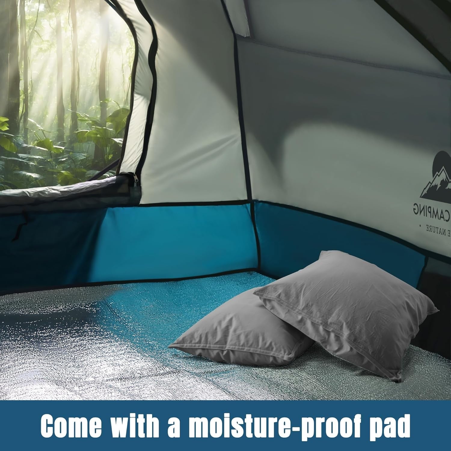 3 Man Automatic Pop Up Camping Tent 4 Season Waterproof Dome