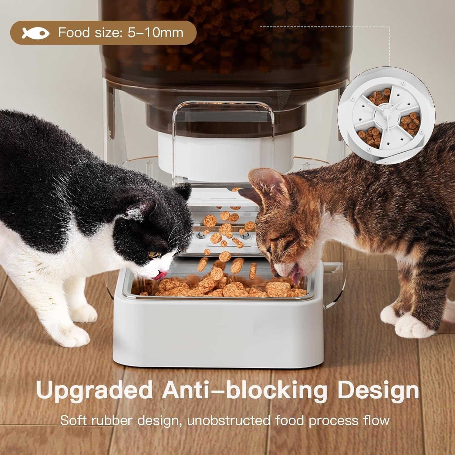 Automatic Cat Feeder Camera WiFi App Control 1080P HD 6L Food Dispenser