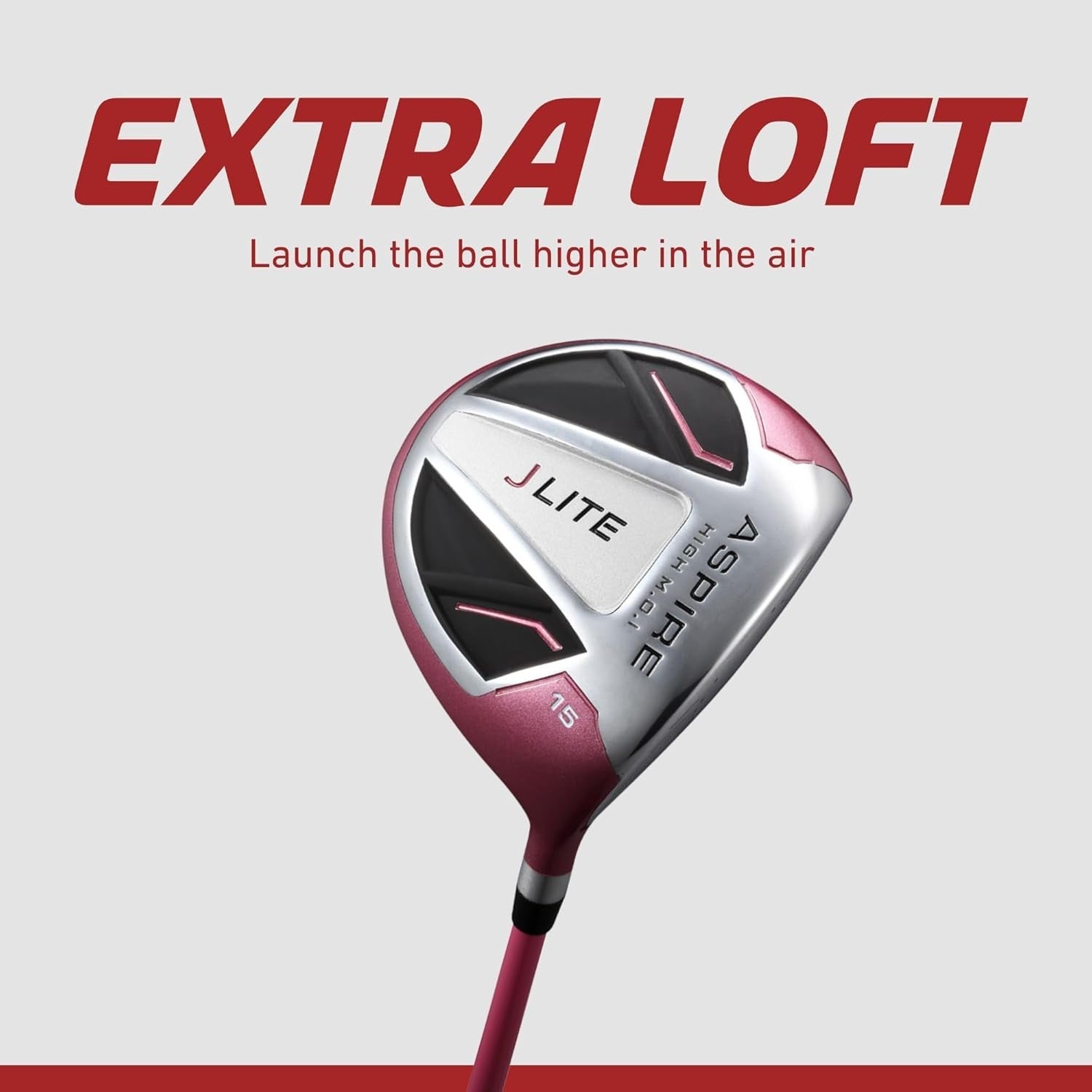 Junior Golf Club Set Ages 3–5 Pink Right Hand Driver Hybrid Bag