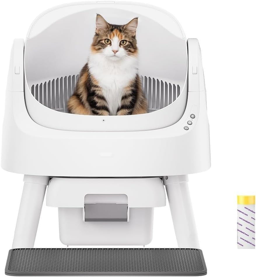 Self Cleaning Cat Litter Box Large Automatic Open Top Quiet Multi Cat