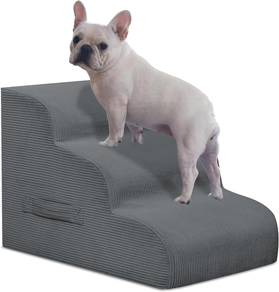 3-Step Dog Stairs Ramp High-Density Foam Pet Steps H:16"