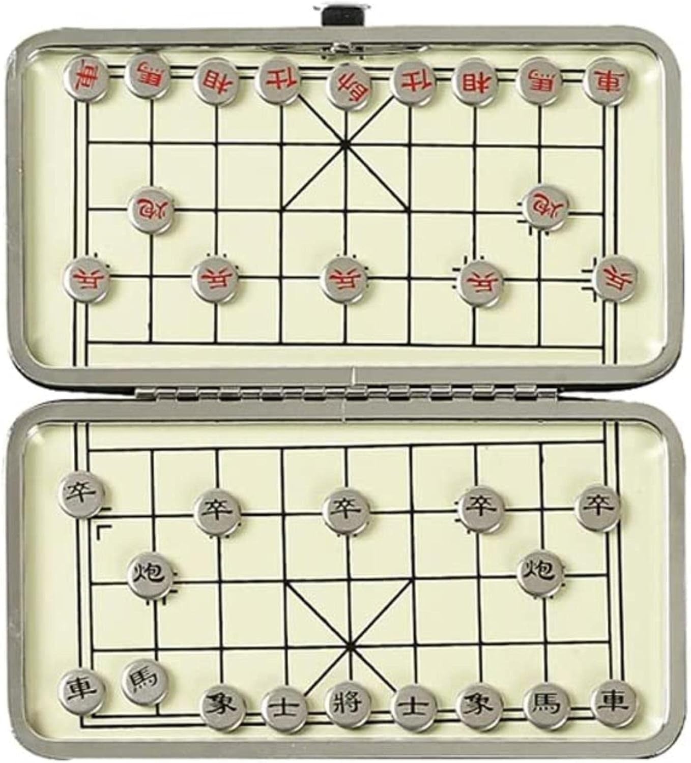 Mini Magnetic Xiangqi Travel Chess Set Folding Metal Board Game