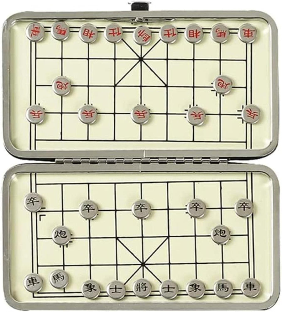 Mini Magnetic Xiangqi Travel Chess Set Folding Metal Board Game