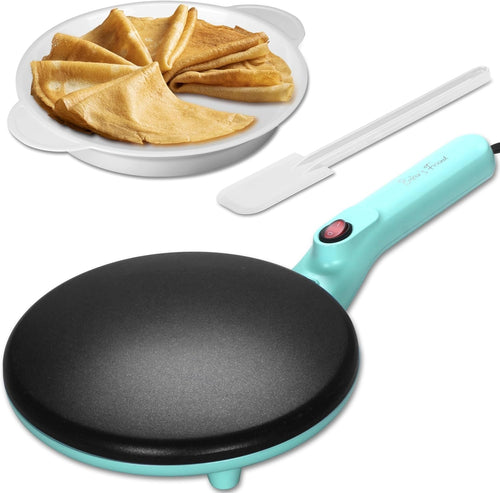 8" Electric Crepe Maker 800W Non-Stick Lightweight with Tools