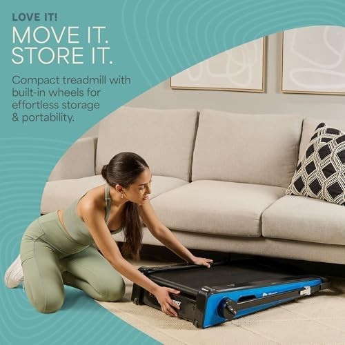 Compact Under Desk Walking Pad Mini Treadmill with 2-Stage Incline