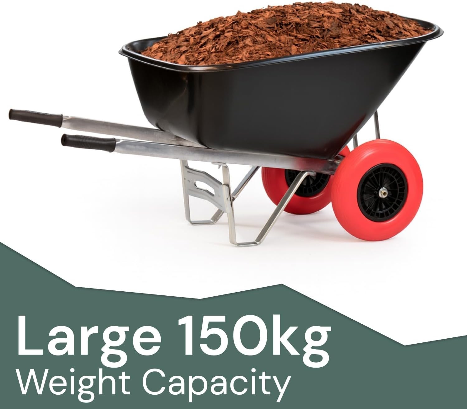 200L Twin Wheel Gardenbarrow – Heavy Duty 150kg Load w/ Puncture Proof Tyre