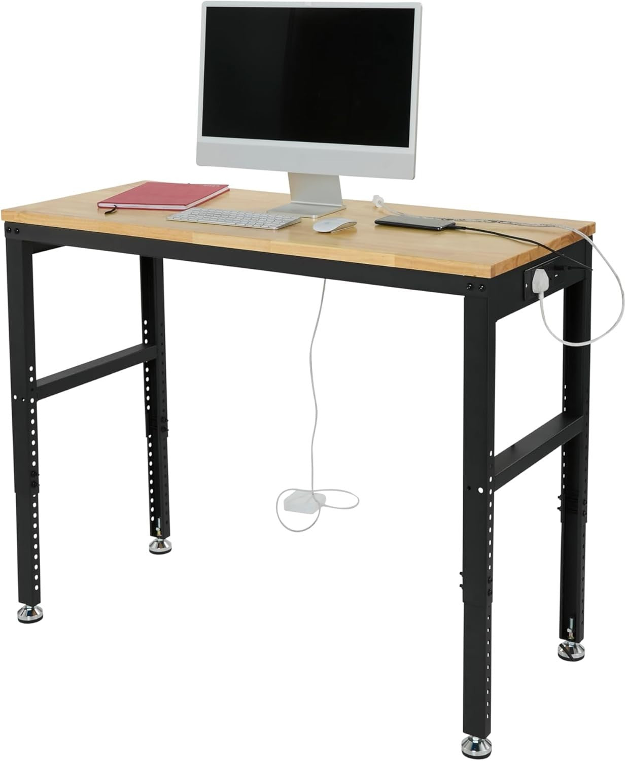 Adjustable Heavy Duty Workbench 800kg with Power Sockets USB 1220mm Wide