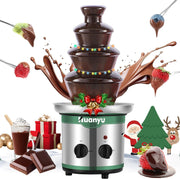 4 Tier Chocolate Fountain Machine Electric Fondue Set Party Wedding