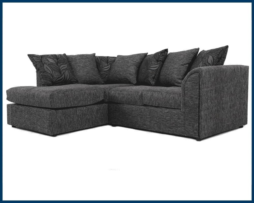 L Shaped Corner Sofa 4 Seater Plush Velvet Scatterback Comfy Lounge Left Hand