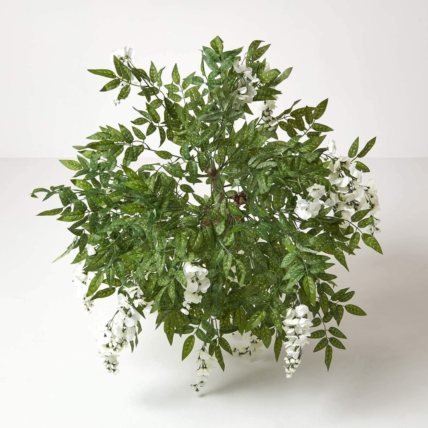 5ft Cream Wisteria Tree in Black Pot Faux Ornamental Plant for Home or Office