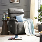 Electric Riser Recliner Chair Lift Tilt Armchair Dark Grey Air Leather