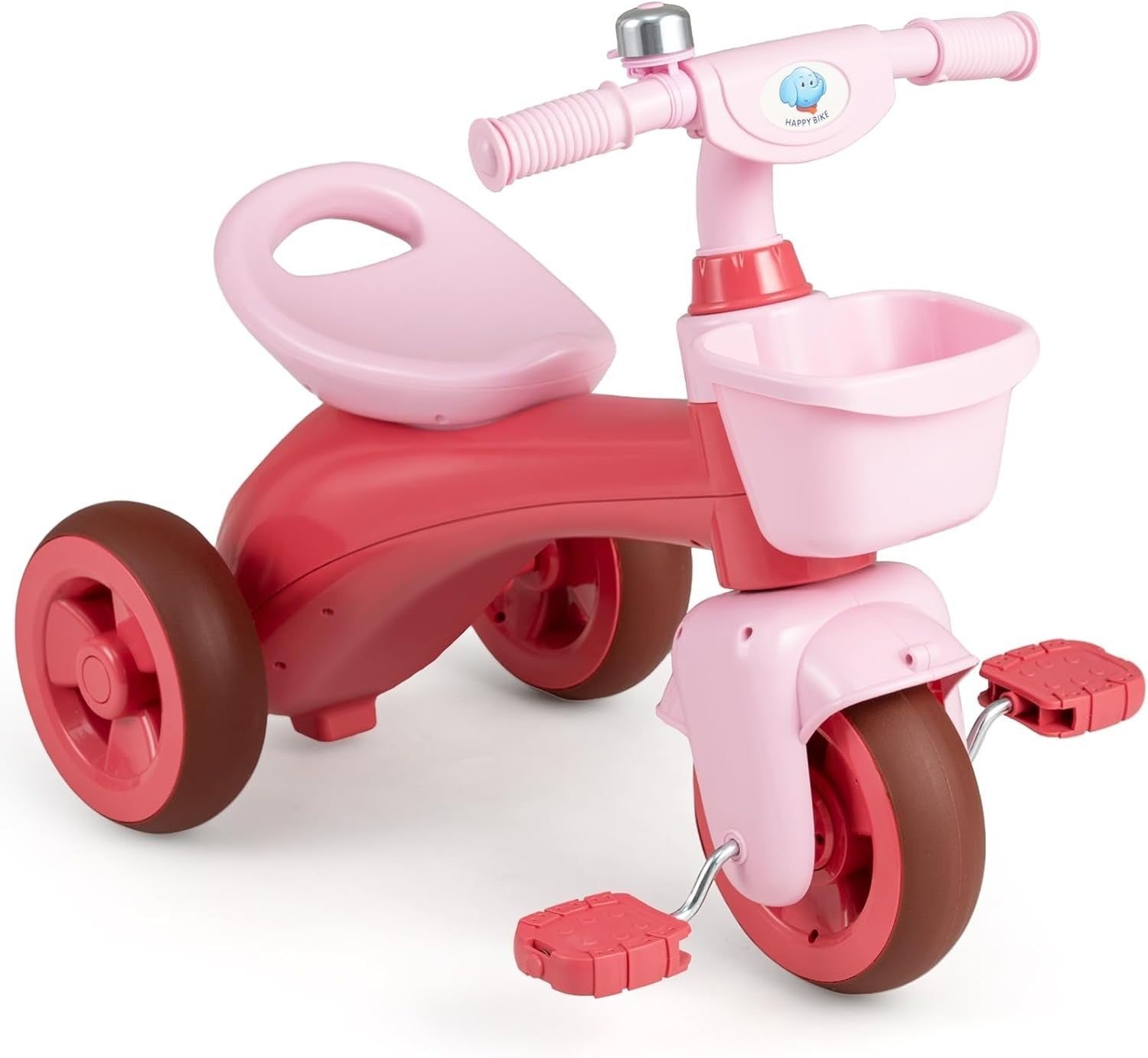 Toddler Tricycle 3 Wheel Kids Trike Basket Storage Balance Bike Age 3-5