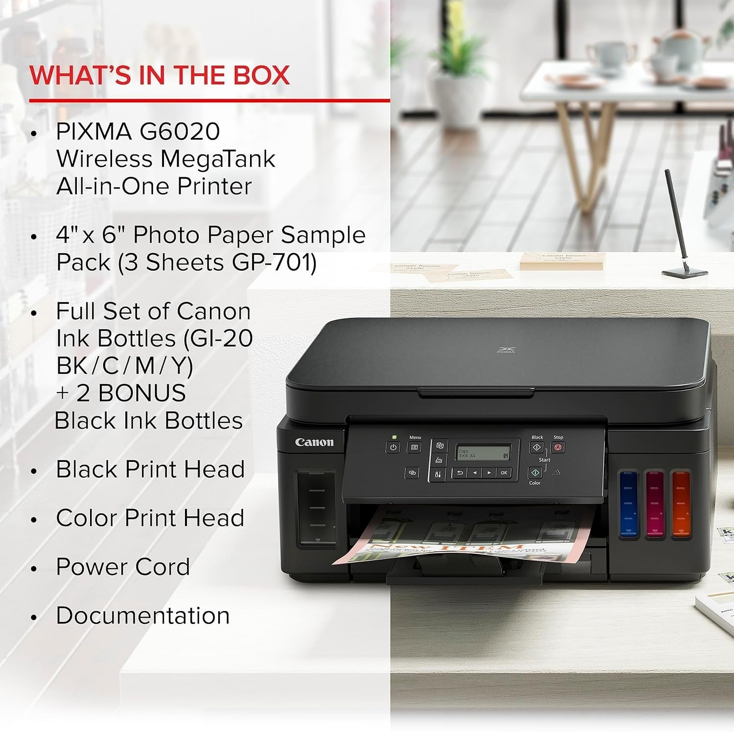 MegaTank Wireless 4-in-1 Printer | High-Yield, Copier, Scanner, Duplex