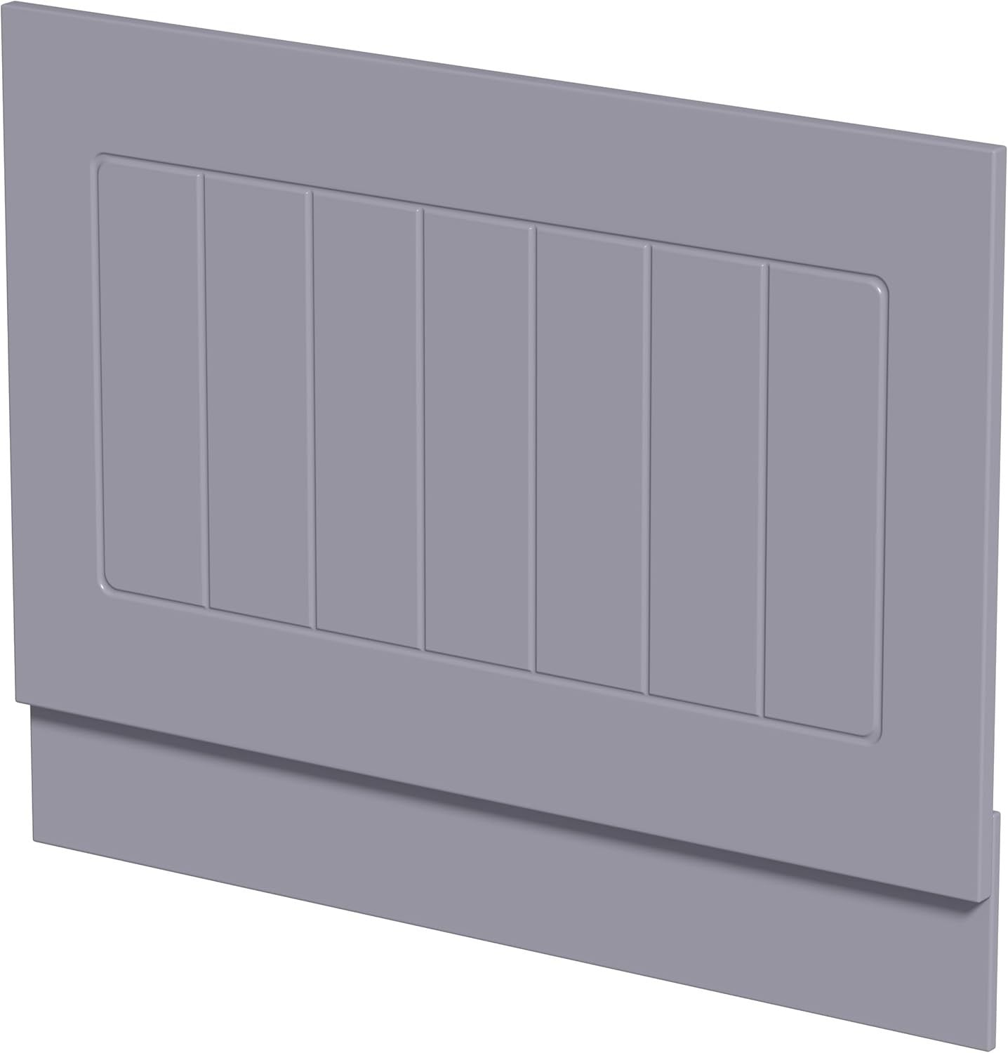 700mm Grey Gloss MDF End Bath Panel Tongue & Groove with Adjustable Plinth