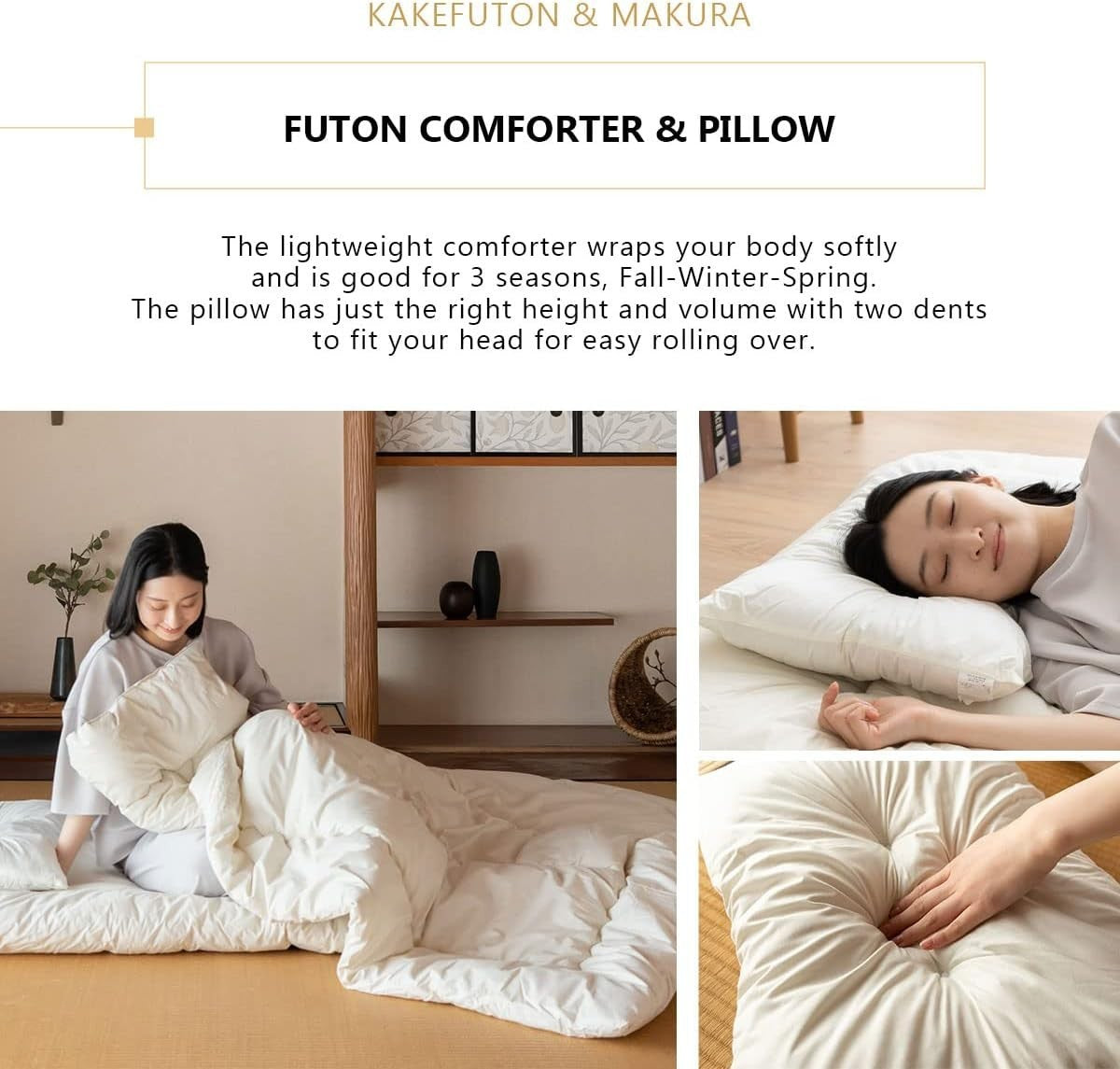 Foldable Japanese Futon Mattress Set Single Tatami Guest Bed Compact