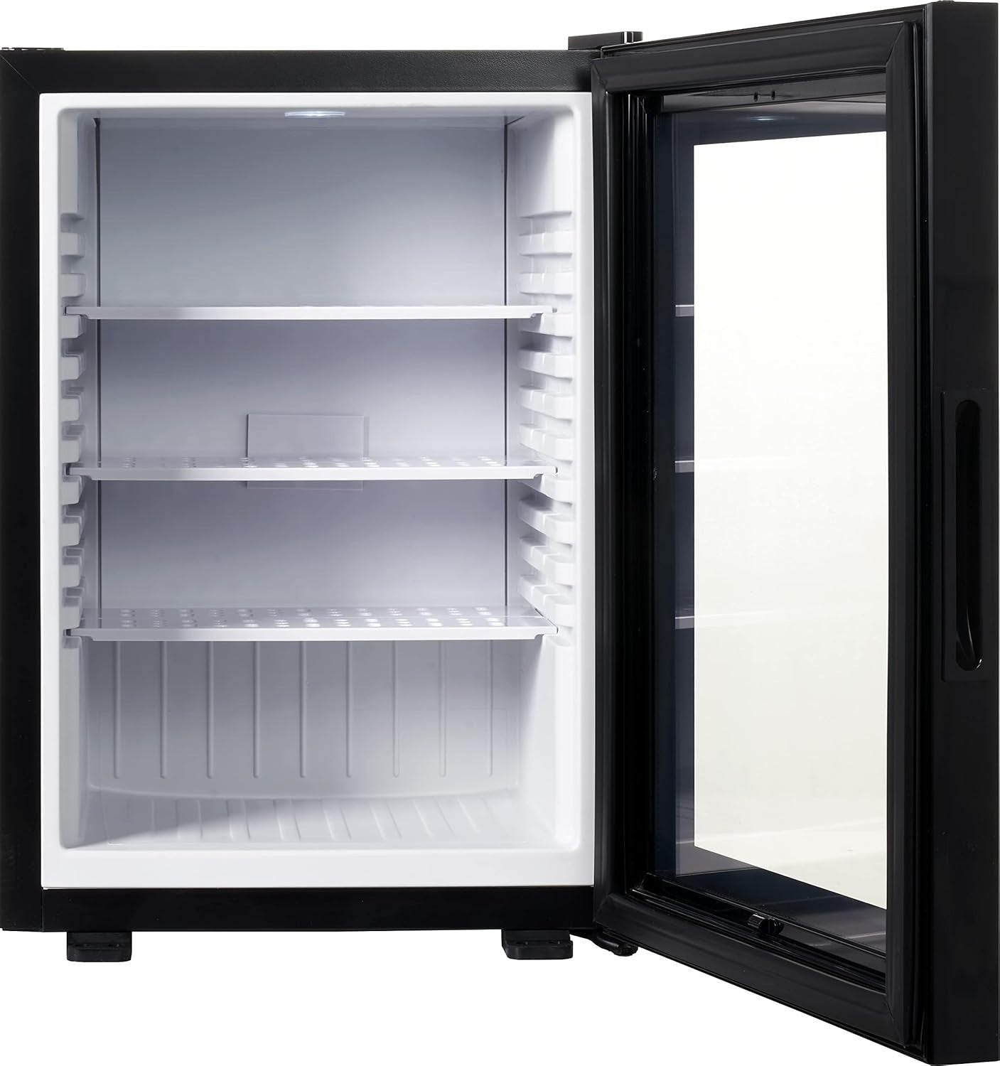 40L Black Corby Eton Mini Fridge Glass Door Tabletop Cooler LED