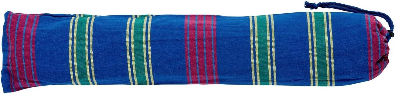 Portable Spreader Bar Hammock – 1 Person, Weatherproof, Blue