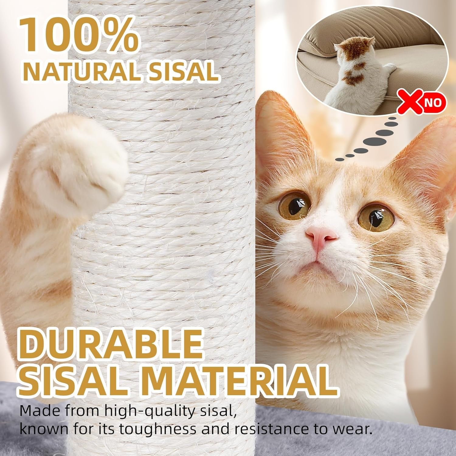 Cat Tree 95cm Climbing Tower Scratching Posts Condo Hammocks for Cats