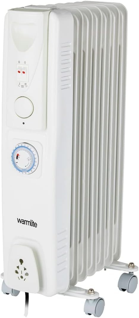 Oil Filled Radiator Heater 1500W 7 Fin Electric Heater 24 Hour Timer