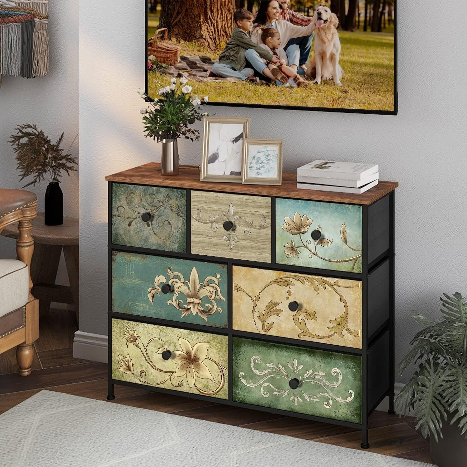 7 Drawer Chest Dresser Storage Organizer for Bedroom Kids Room Living Room