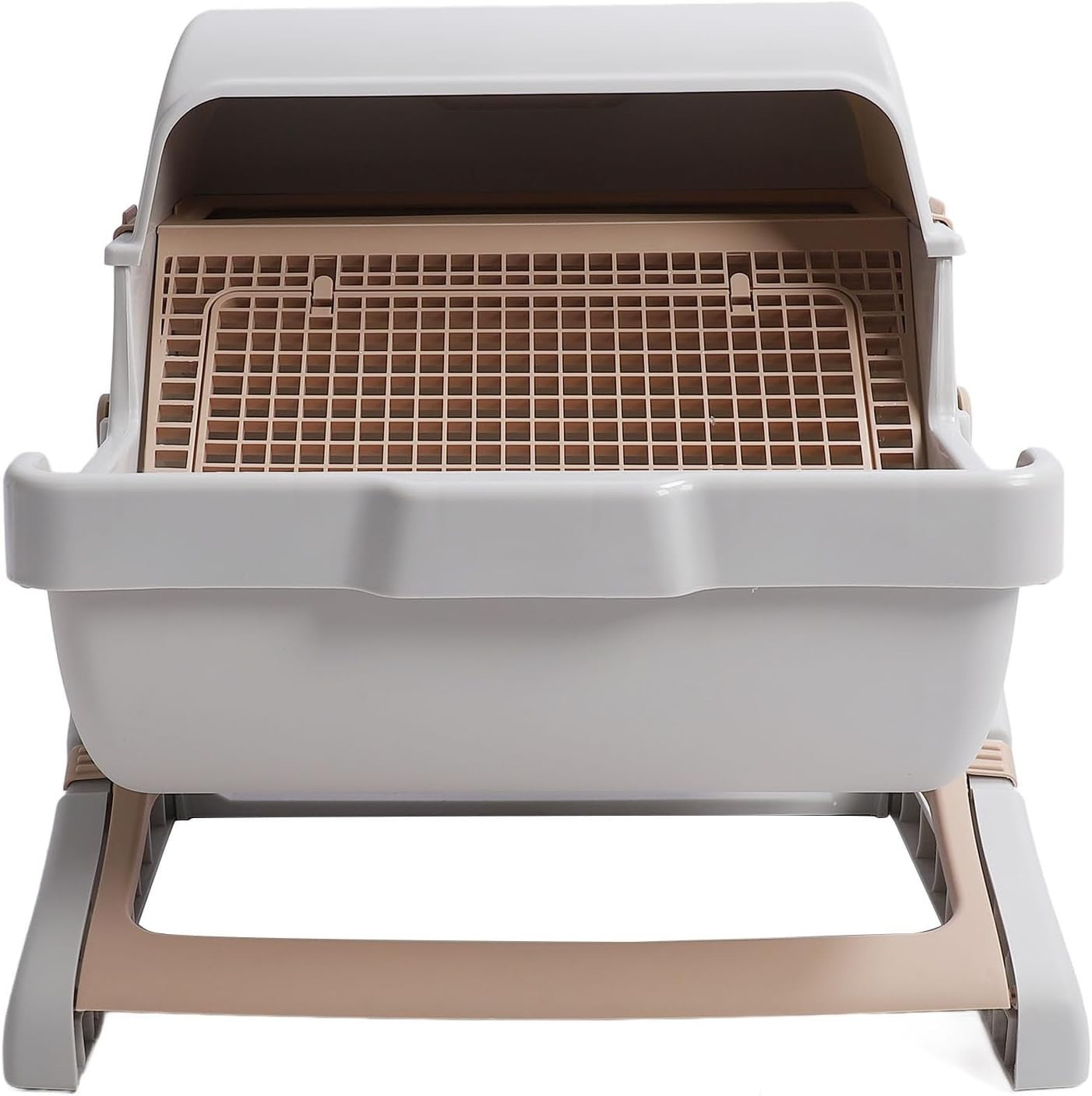Semi Automatic Cat Litter Box Large Splash Proof Odor Control Tray