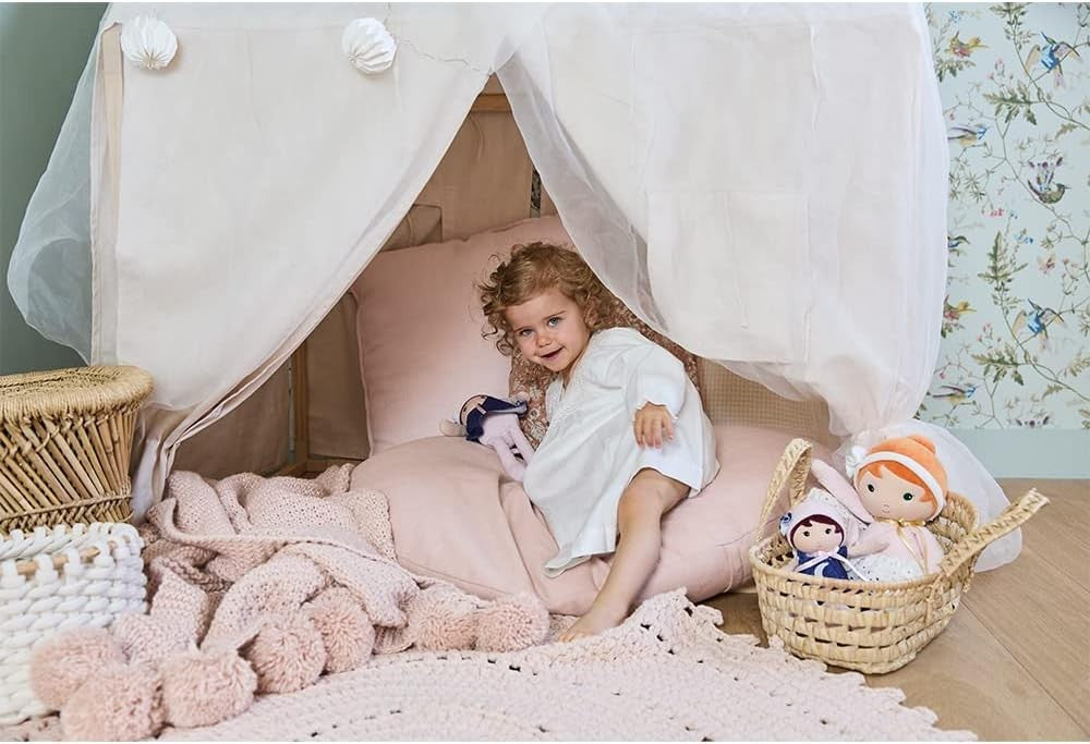 32cm Musical Soft Fabric Baby Doll Lullaby Night Glow Personalised Ribbon Gift