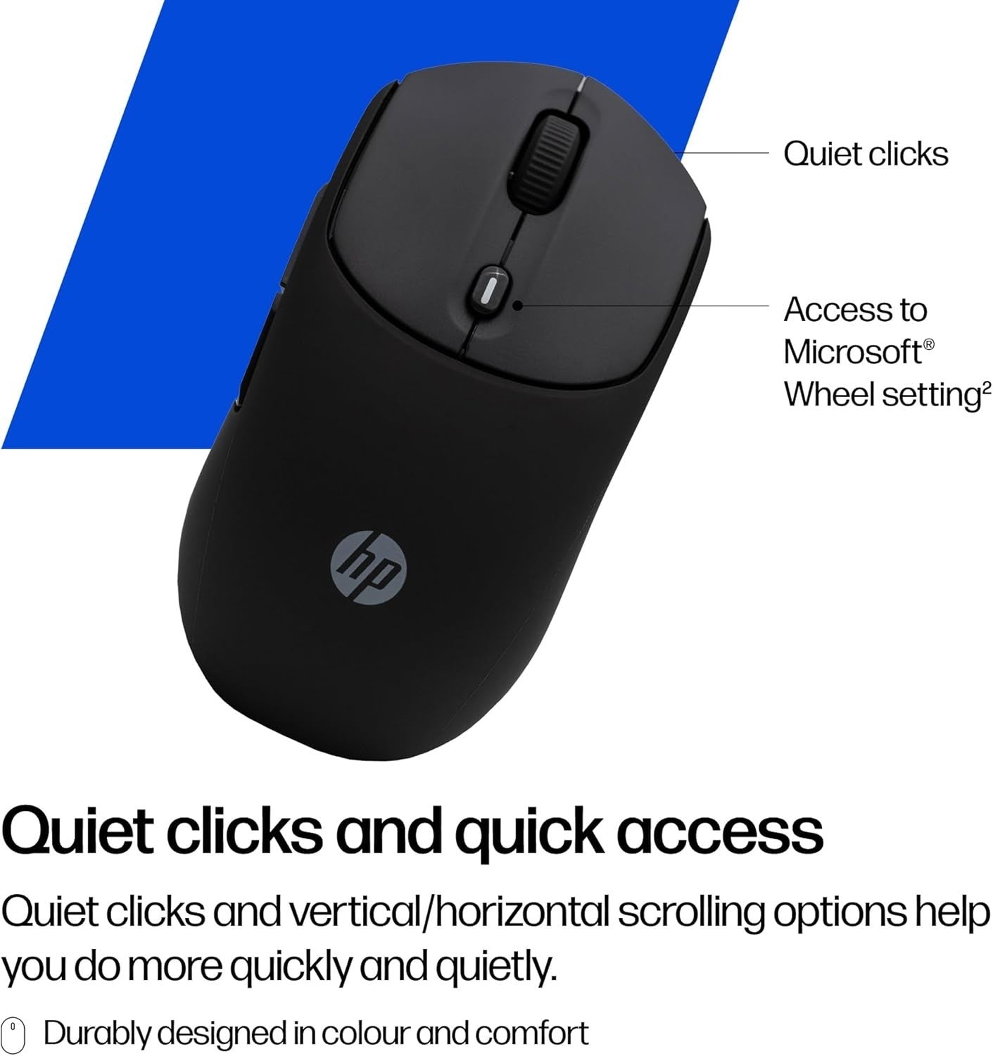 Quiet Wireless Mouse Dual Bluetooth 6000 DPI Soft Touch Office Laptop