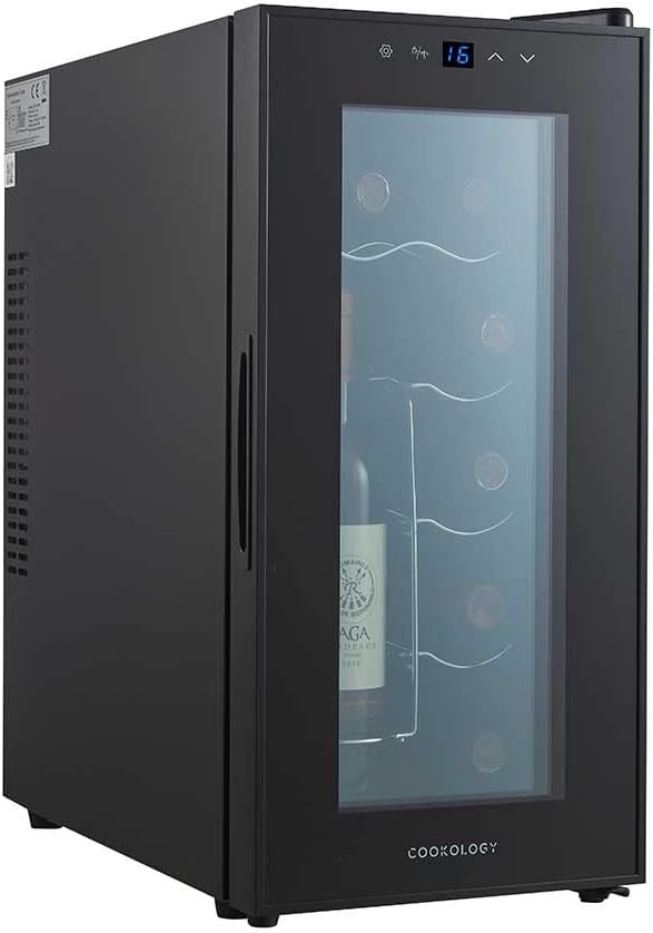 10 Bottle Wine Cooler Fridge Digital Temperature Control Quiet Countertop
