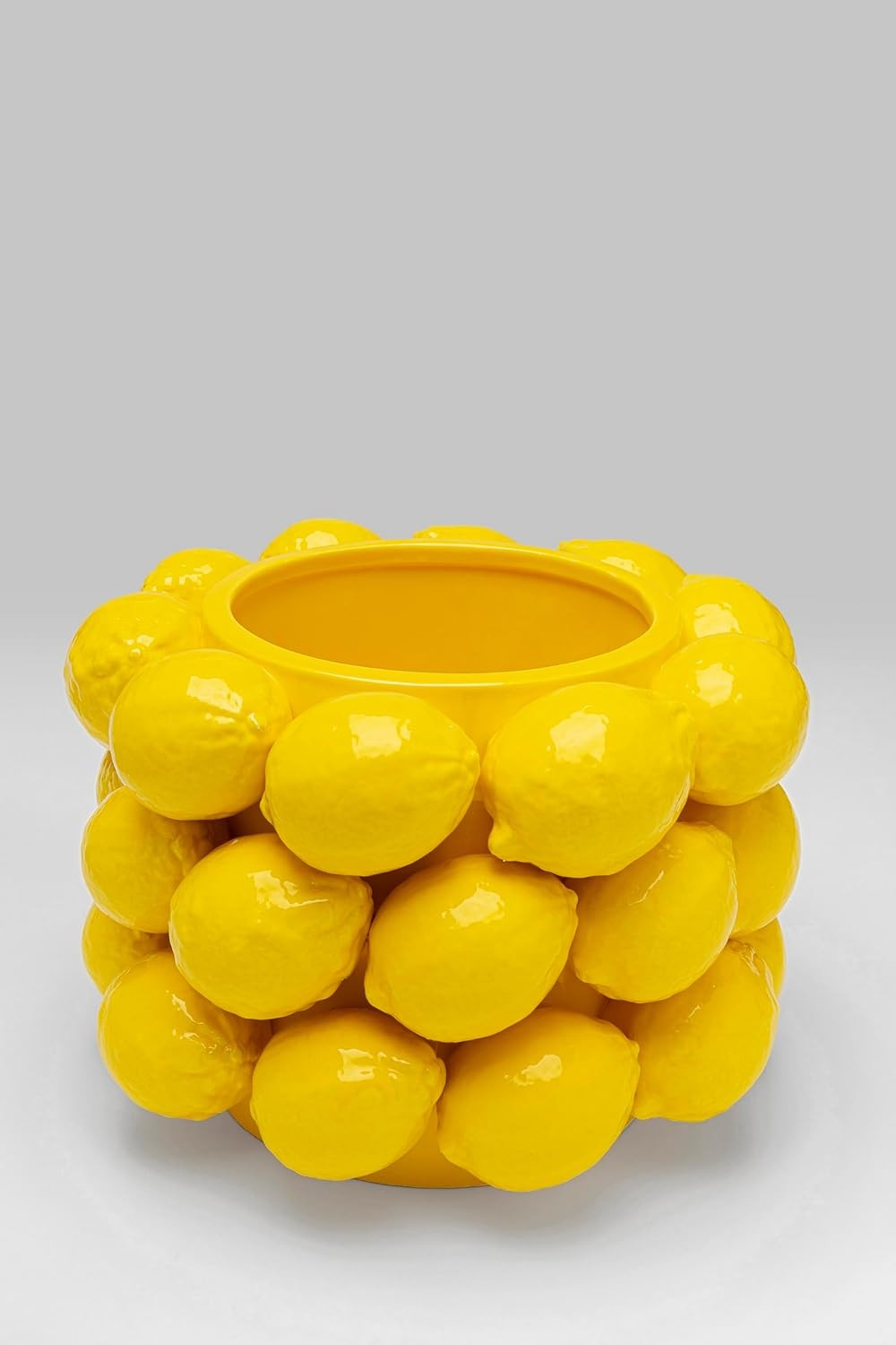 Yellow Lemon Ceramic Vase 26cm Modern Statement Table Home Decor